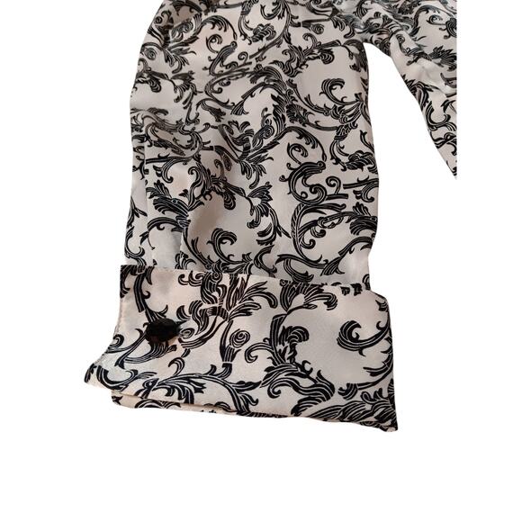 VINTAGE Satin Blouse Top Shirt 12 High Neck Classic Timeless CareerOffice Dressy - Picture 7 of 13